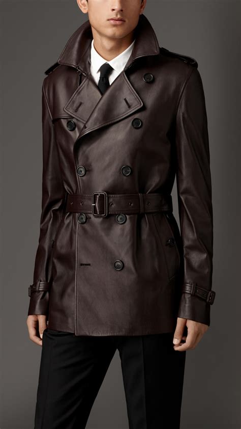 burberry leather trench coat men's|burberry trench coat original.